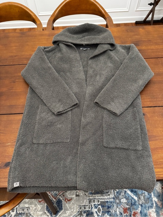 Barefoot Dreams Sweaters - Barefoot Dreams Hooded Charcoal Coatigan - M